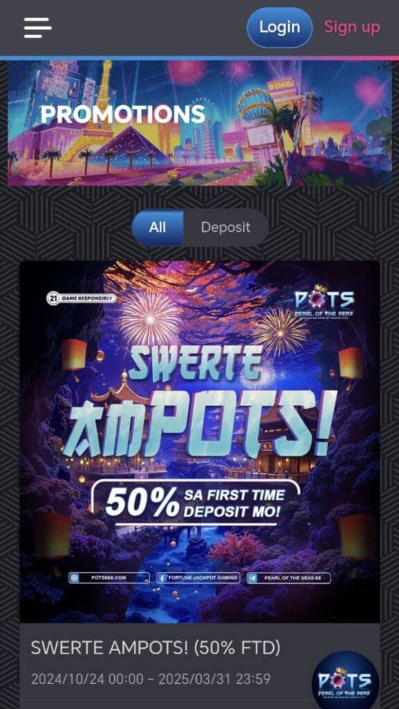 POTS888 APP Promotions
